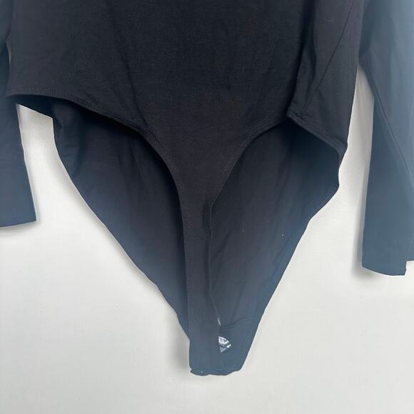 NWT Good American Womens Black Stretch Jersey Turtleneck Bodysuit Size 7 (4XL) - Picture 7 of 12